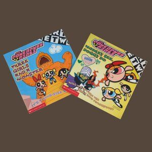 💥🌸 The Powerpuff Girls – Vintage Scholastic Lot (Set of 2) 🌸💥